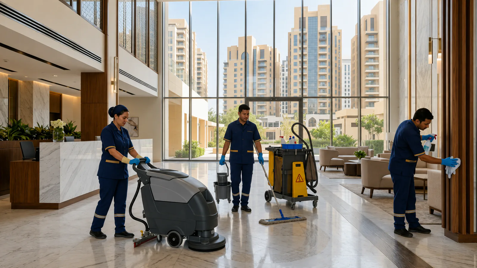 تنظيف المباني والمجمعات